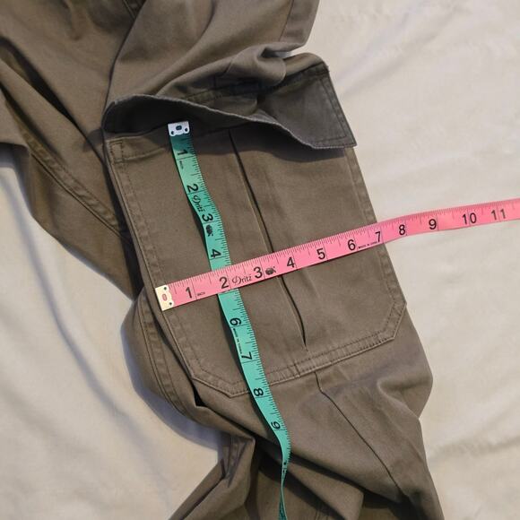 A.n.a Highest Rise vintage straight green cargo pants size 18 - Picture 9 of 9